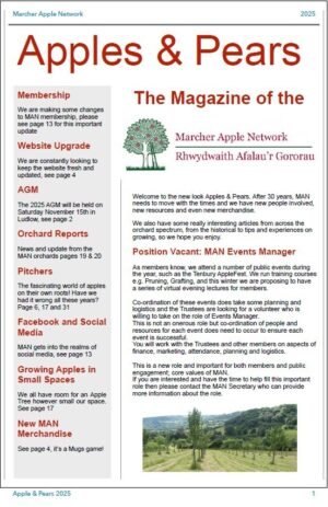 Apples & Pears Magazine: for members of MAN - £2 incl postage (UK) enter MAN website password in ''Coupon Code" to get this price